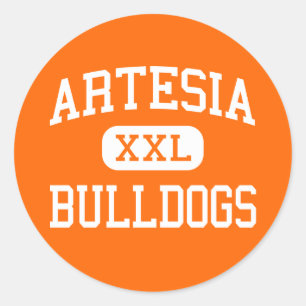 Artesia - Bulldogs - High - Artesia New Mexico Runder Aufkleber