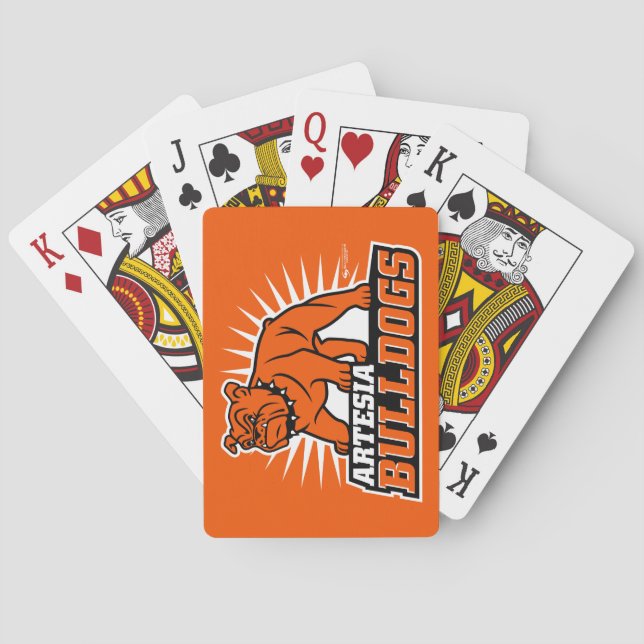 Artesia Bulldogs Logo Playing Cards Spielkarten (Rückseite)