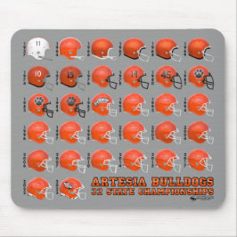 Artesia Bulldogs Staat Champs Helmet Mousepad