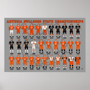 Artesia Bulldogs Staat Champs Uniform Poster