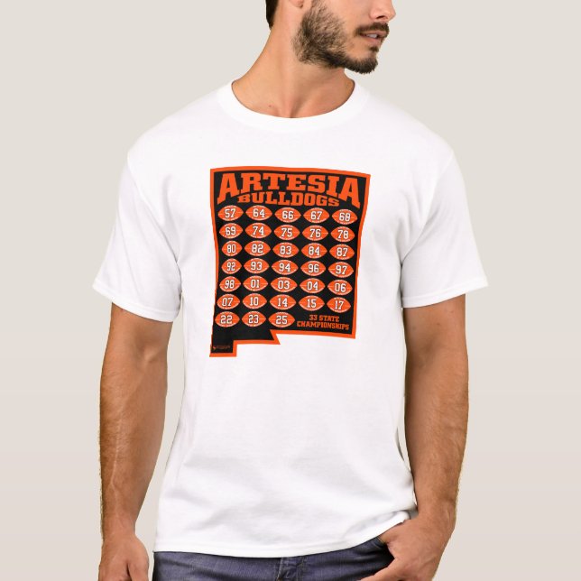 Artesia Bulldogs State Champs Football T-Shirt (Vorderseite)