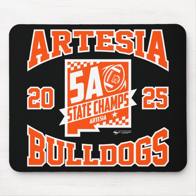 Artesia Bulldogs State Champs Logo Mousepad (Vorne)