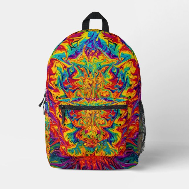 ARTFLOWS FARBEN BEDRUCKTER RUCKSACK (Vorderseite)