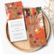 Artful Abstrakt Boho Colorful 60. Geburtstagsparty