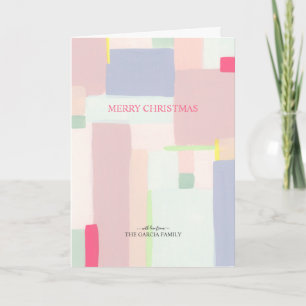 Artful Pastel Frohe Weihnachtsfeiertage Gruß Feiertagskarte