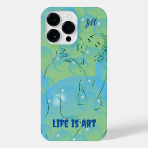 Artful Trendy Couple Happy iPhone 14 Pro Max Hülle