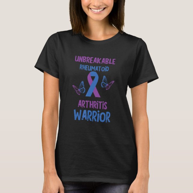 Arthritis Awareness Unzerbrechlich Rheumatoide Art T-Shirt (Vorderseite)