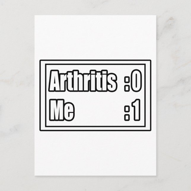 Arthritis Scoreboard Postkarte (Vorderseite)