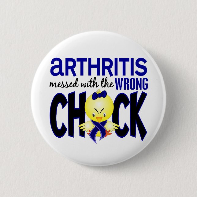 Arthritis verwirrt mit dem falschen Küken Button (Vorderseite)