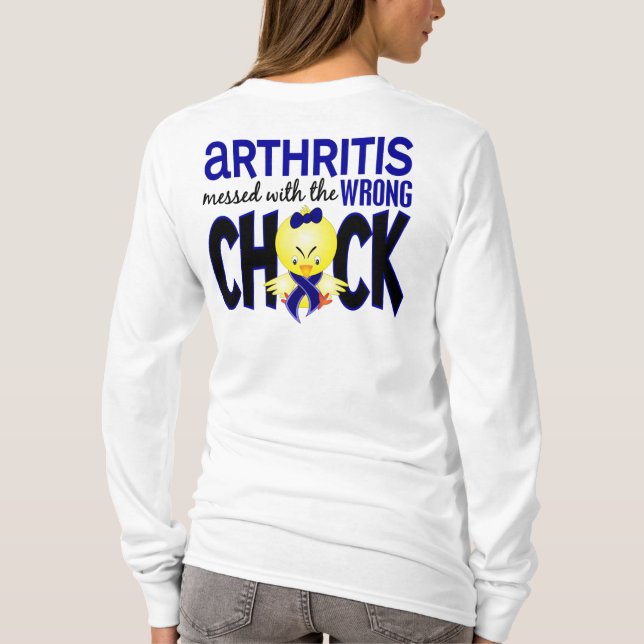 Arthritis verwirrt mit dem falschen Küken T-Shirt (Rückseite)