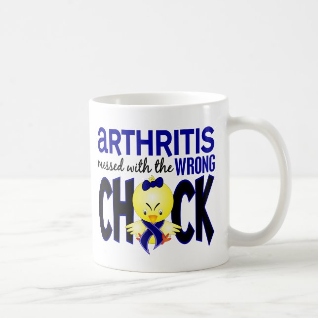 Arthritis verwirrt mit dem falschen Küken Tasse (Rechts)