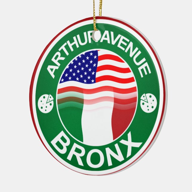 Arthur Ave Bronx Italiener Keramik Ornament (Links)