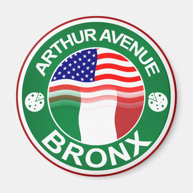 Arthur Ave Bronx Italienisch Amerikaner Magnet (Vorne)