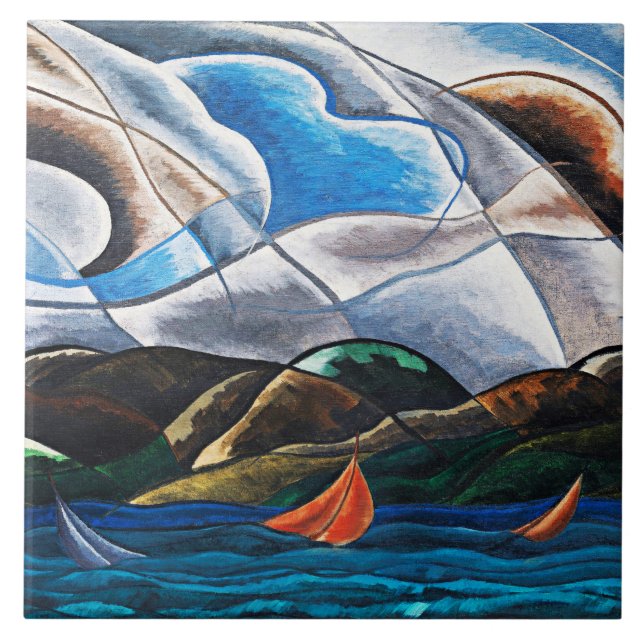 Arthur Dove, Wolken und Wasser Fliese (Vorderseite)