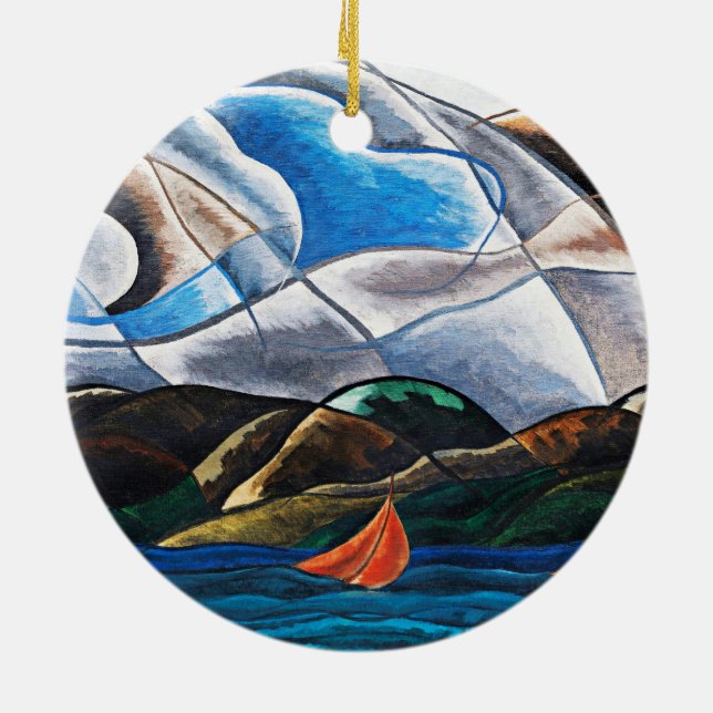 Arthur Dove, Wolken und Wasser Keramik Ornament (Hinten)
