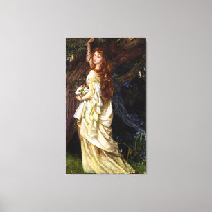 ARTHUR HUGHES - OPHELIA - c.1863 - Pre-Raphaelites Leinwanddruck