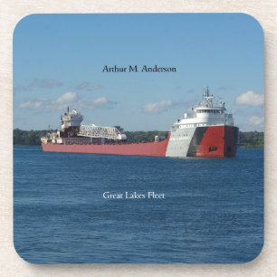 Arthur M. Anderson Set von 6 Untersetzer aus harte