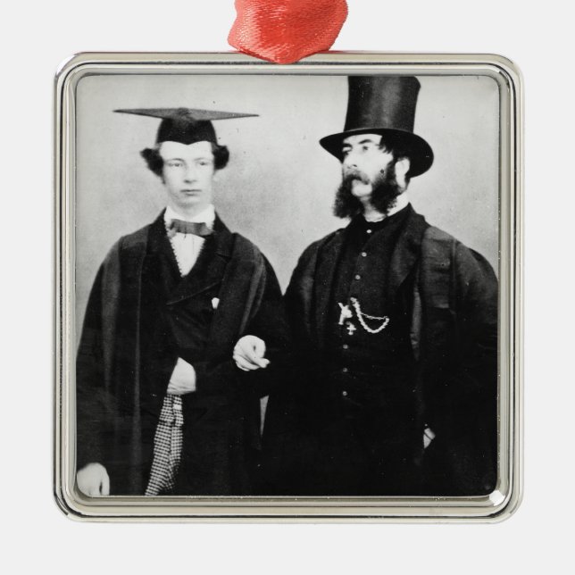 Arthur Munby und sein Vater, c.1851 Ornament Aus Metall (Vorne)