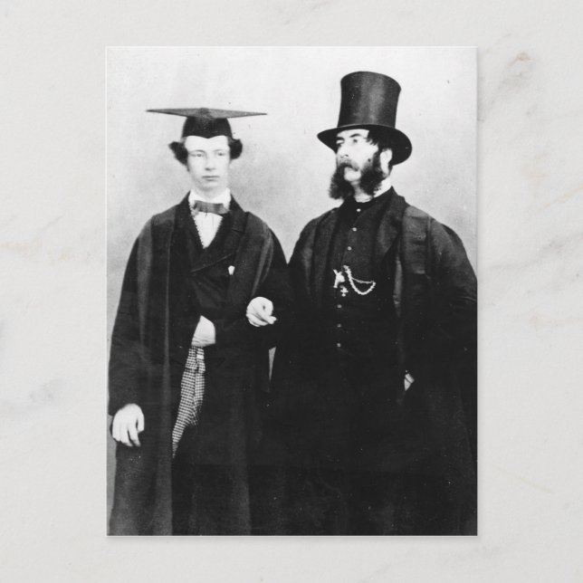 Arthur Munby und sein Vater, c.1851 Postkarte (Vorderseite)