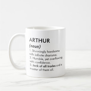 Arthur Name, Bearbeitbarer Name, Benutzerdefiniert Kaffeetasse