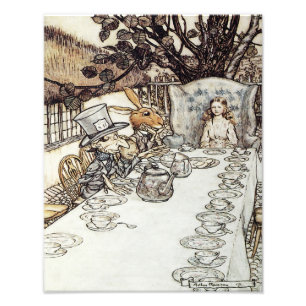 Arthur Rackham 1907 "The Mad Tea Party" Print Fotodruck