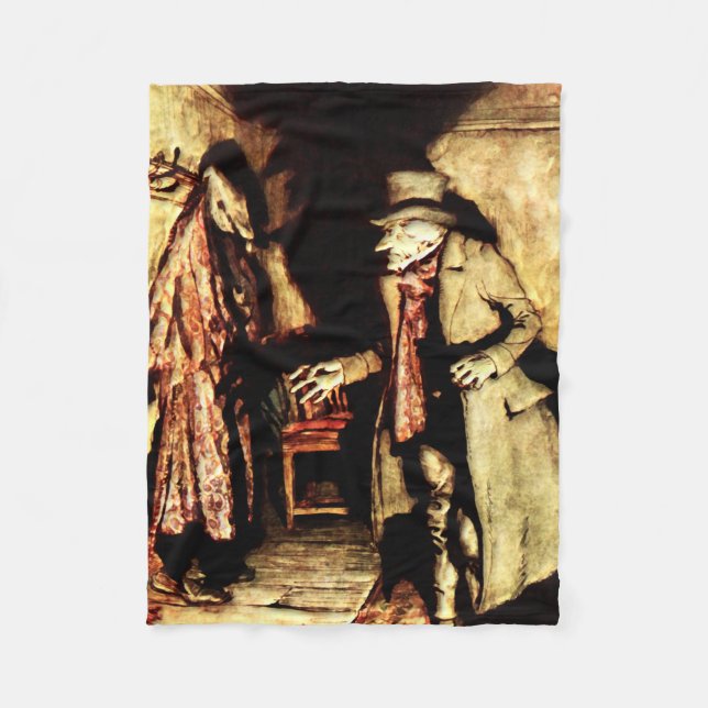 Arthur Rackham - A Christmas Carol - Grumpy Fleecedecke (Vorderseite)