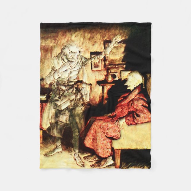 Arthur Rackham - A Christmas Carol - Scrooge Fleecedecke (Vorderseite)