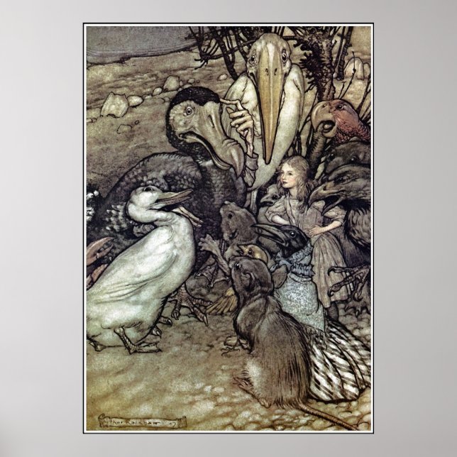 Arthur Rackham Alice im Wunderland Poster (Vorne)