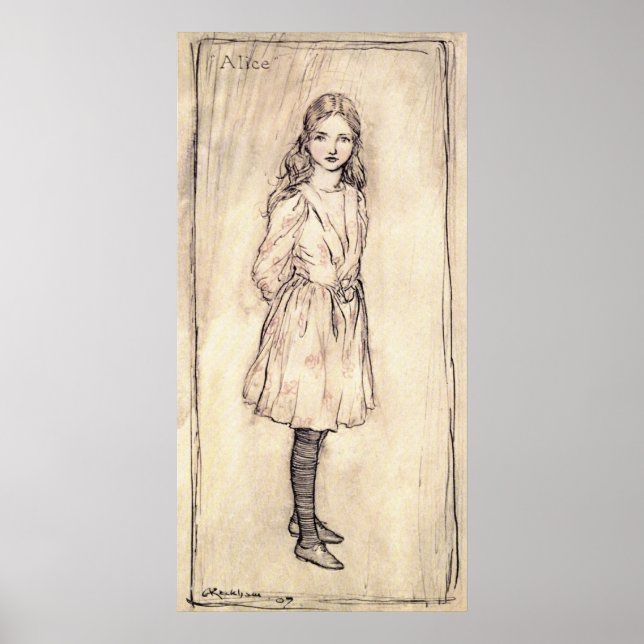 Arthur Rackham Alice im Wunderland Poster (Vorne)
