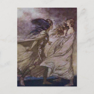 Arthur Rackham - Brünnhilde und Waltraute Postcard Postkarte