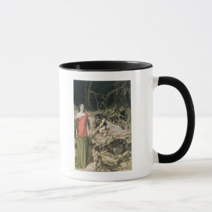 Arthur Rackham das Anflehen von Grimhilde, die Tasse