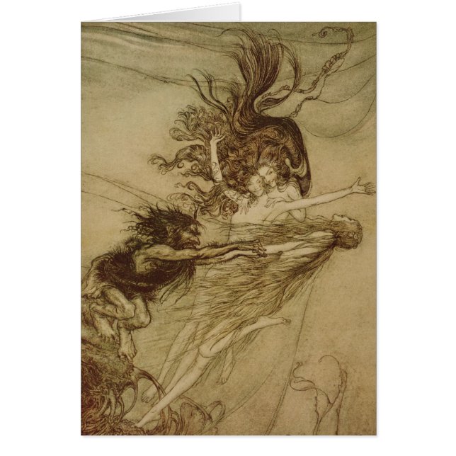 Arthur Rackham | das Rhinemaidens, das Alberich (Vorne)