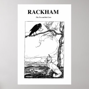 Arthur Rackham - Der Fuchs und die Krähe - Vintage Poster