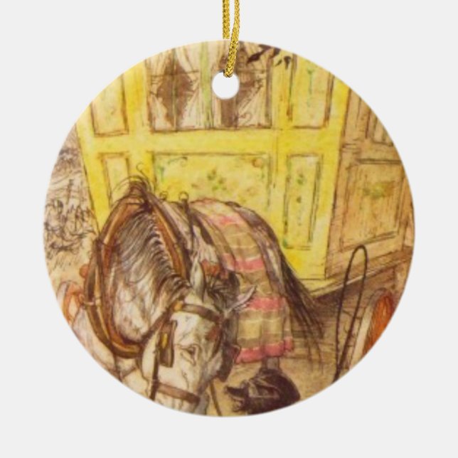 Arthur Rackham - Der Wind in den Willows Keramik Ornament (Vorne)