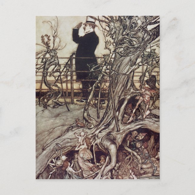 Arthur Rackham | Die Kensington Gardens liegen in  Postkarte (Vorderseite)