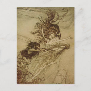 Arthur Rackham   Die Rhinemaidens von Alberich Postkarte