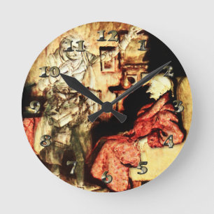 Arthur Rackham - Ein Weihnachtslied - Scrooge Runde Wanduhr