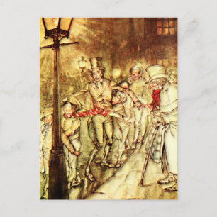 Arthur Rackham - Ein Weihnachtslied - Straße Postkarte