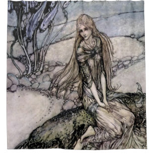 Arthur Rackham Feenbilder aus „Undine“ Duschvorhang