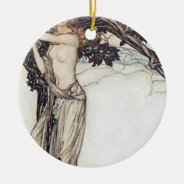 Arthur Rackham Freya The Fair One Keramik Ornament (Vorne)