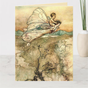 Arthur Rackham Illustration Mittsommernacht Traum Karte