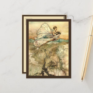 Arthur Rackham Illustration Mittsommernacht Traum Postkarte
