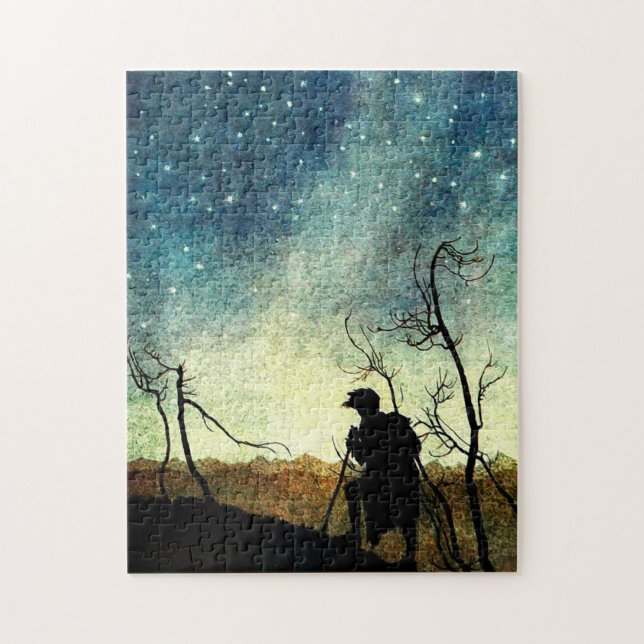 Arthur Rackham Illustration NIght Silhouette Puzzle (Vertikal)