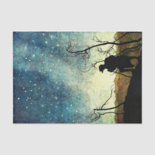 Arthur Rackham Illustration NIght Silhouette Seidenpapier