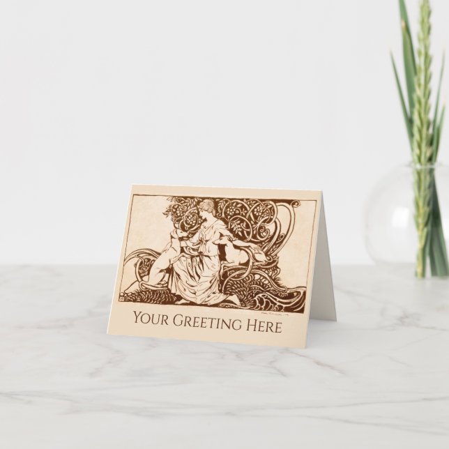 Arthur Rackham, Lady and Hogs Dankeskarte (Vorderseite)