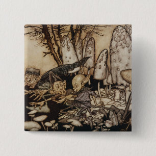 Arthur Rackham Peter Pan in Kensington-Gärten Button