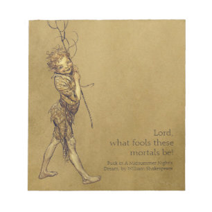 Arthur Rackham Puck Lord, was täuscht CC0721 Notizblock