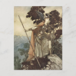 Arthur Rackham Richard Wagner Brünnhilde Viking Postkarte