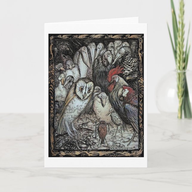 Arthur Rackham - "The Owl and the Birds" (1912) Ca Karte (Vorderseite)