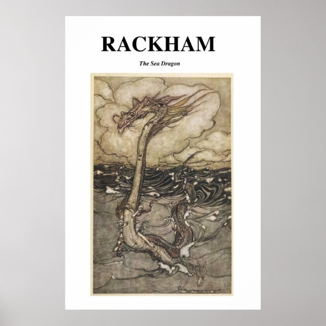 Arthur Rackham - The Sea Dragon - Vintage Kunst Poster (Vorne)